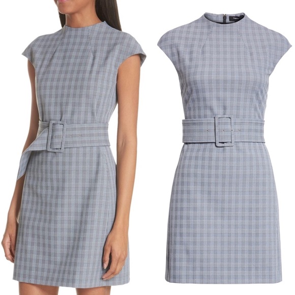 Theory Dresses & Skirts - $435 NWT Theory McClair Plaid Mod Belted Dress